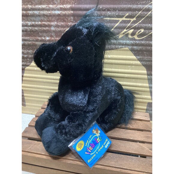 Webkinz Adopt A Pet By Gantz Black Stallion #HM145 Includes Sealed Code - Picture 1 of 13